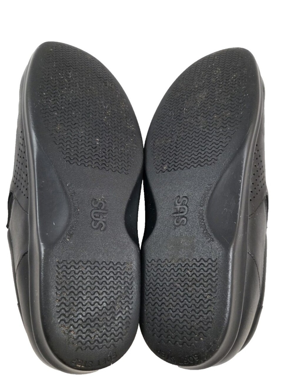 SAS Viva Black Leather Comfort Slip-On Walking Shoes Women's 12WW Wide USA - Picture 11 of 16